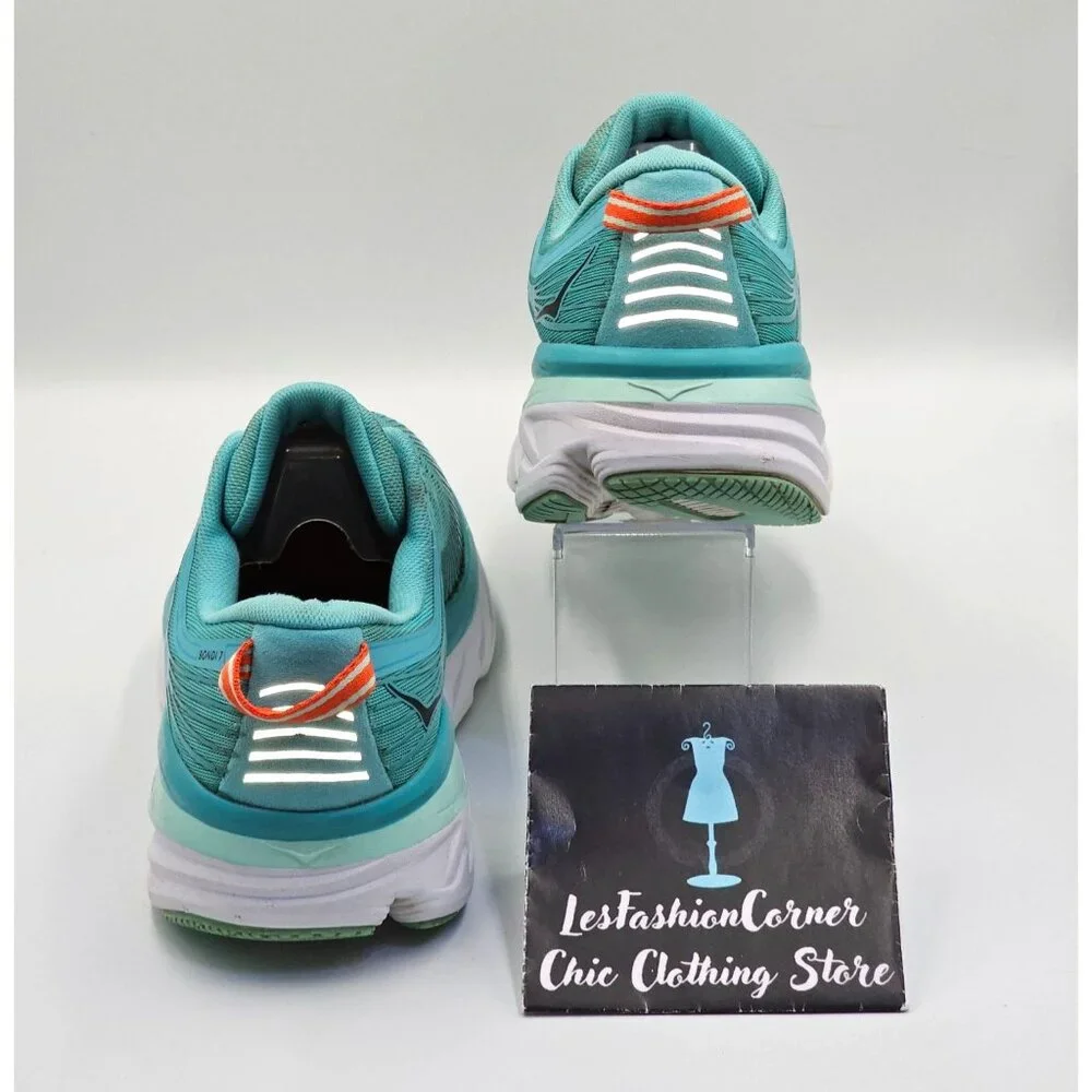 Hoka One One Bondi 7 Women's Green/White Mesh Athletic Running Shoes Sz 9.5 2654 - Picture 7 of 16